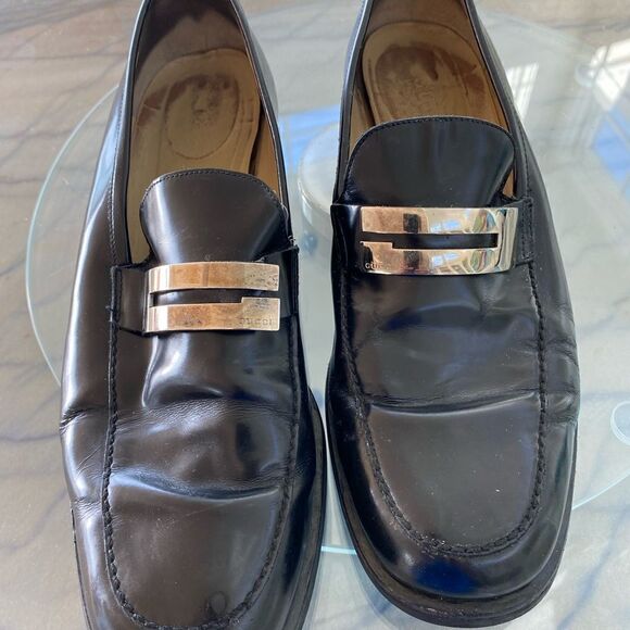 GUCCI Black Leather Loafer - Picture 1 of 10